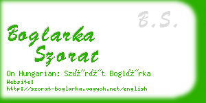 boglarka szorat business card